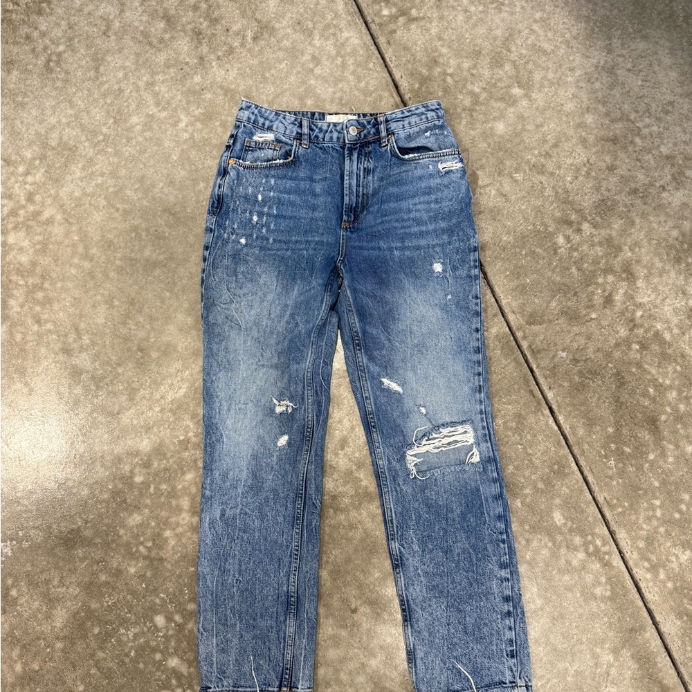 Free people Distressed Blue Jeans